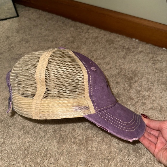 Purple and Tan Trucker Hat - Picture 4 of 6
